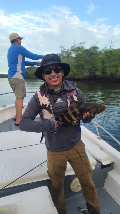 No habíamos navegado mucho cuando ocurrió lo inesperado. Charlie, en su debut como pescador en los esteros de Mutis, Veraguas, se enfrentaba a un nuevo reto. El agua empezó a burbujear y la línea de pesca se tensó de repente, lo que indicaba que algo grande y poderoso había mordido el anzuelo.